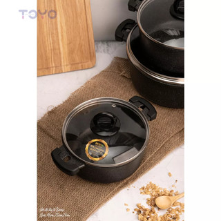 Nồi vân đá bộ nồi bếp từ chống dính, bộ nồi nấu bếp từ vân đá Bộ nồi chảo bếp gas, nồi dùng cho bếp từ Bennix Terra