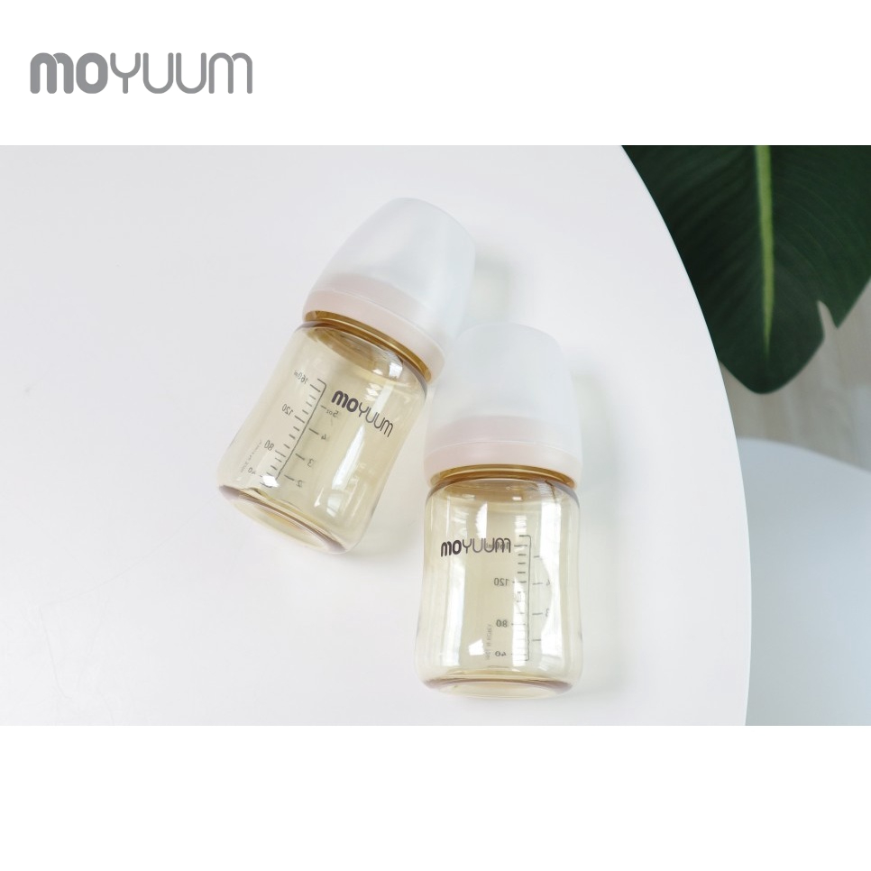 Bình sữa MOYUUM nhựa PPSU 170ml núm ty 0-3m (1 bình)