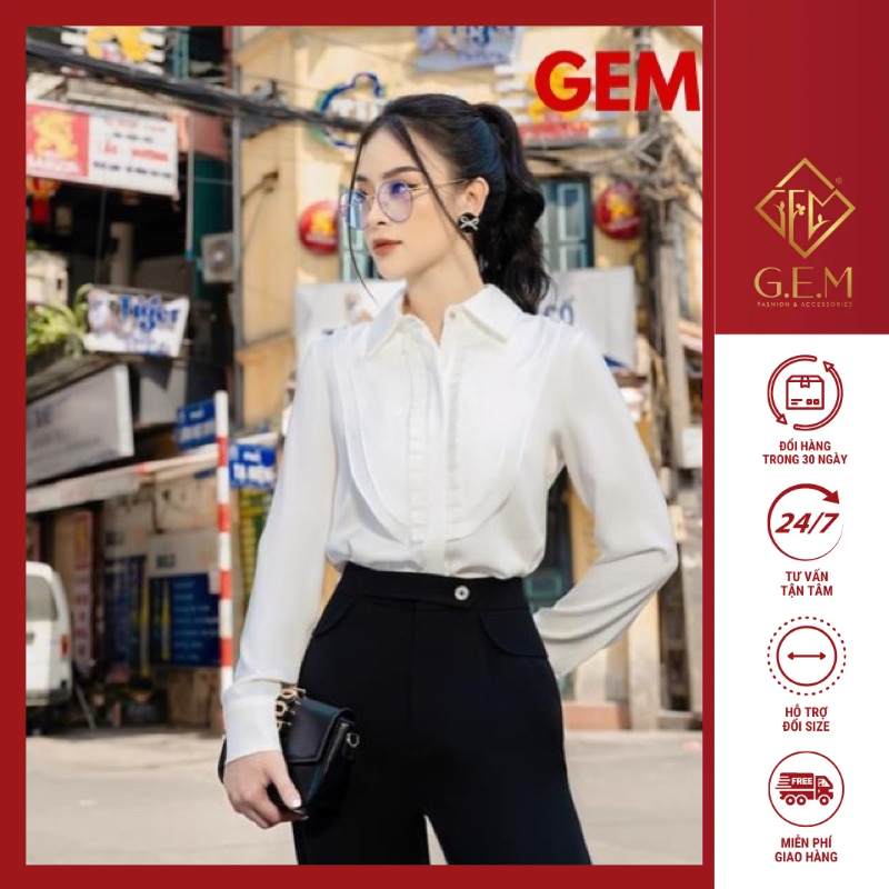 G263 Áo kiểu nữ đi học hay công sở đều đẹp - dễ phối hợp với chân váy hoặc quần các loại - GEM Fashion