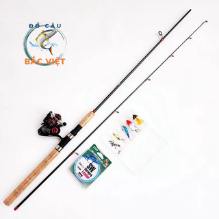 Bộ cần câu lure Thunder máy đứng Deukio FS2000 tặng kèm bộ mồi câu cao cấp Đồ Câu Bắc Việt