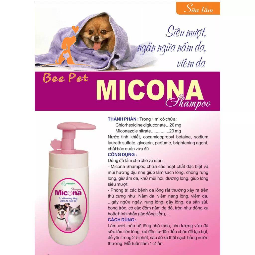 SỮA TẮM MICONA 200ML - SỮA TẮM ĐẶC TRỊ NẤM, GHẺ, VIÊM DA