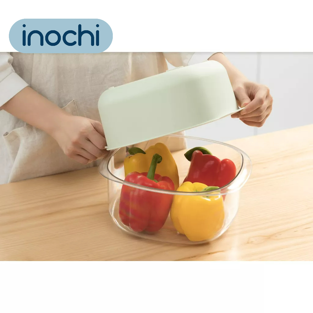 Rổ nhựa vuông 23cm, 27cm hai lớp đựng trái cây, rau củ INOCHI siêu xinh, chất lượng Nhật Bản