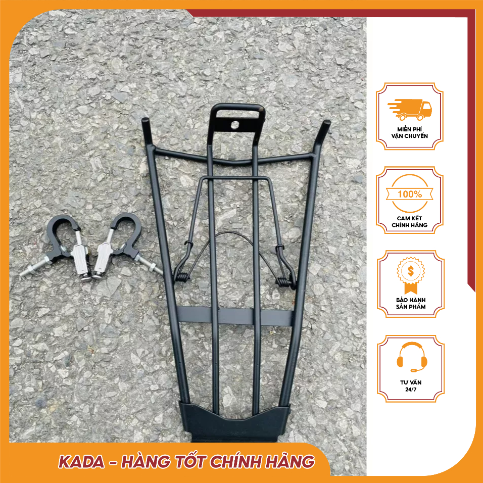 Combo Winner X Baga + Cặp móc bấm cho xe Winner X 2017- 2023 Sơn Đen Tĩnh Điện- loại 10 ly hàng đẹp bền chắc, không rỉ