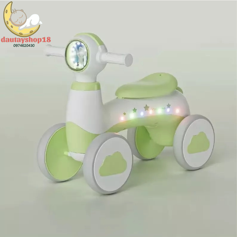 Xe chòi chân cho bé, Xe thăng bằng cho bé từ 1 đến 3 tuổi có đèn và nhạc, Xe tập đi cho bé