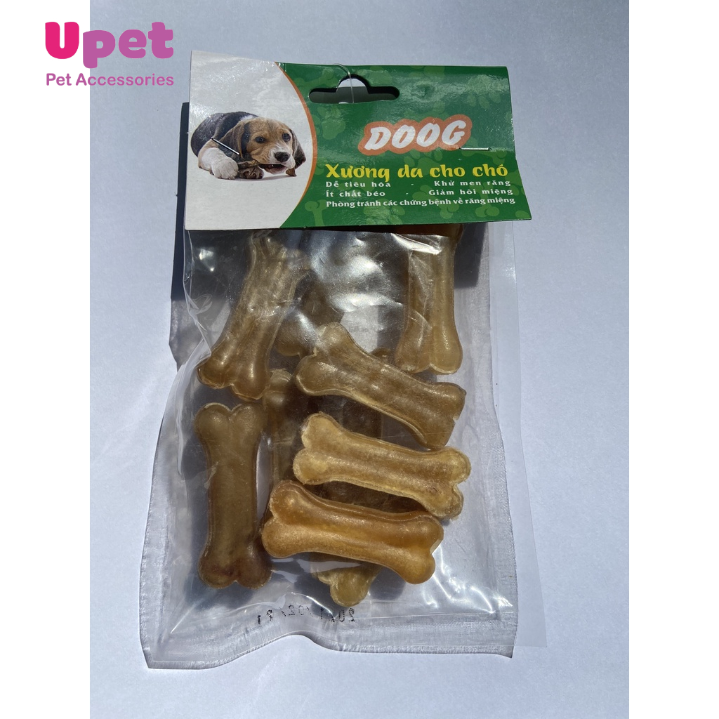 Xương da bò cho chó gặm cỡ nhỏ  2'' 8c/túi giúp làm sạch răng, đồng thời giảm hôi miệng và ngứa răng