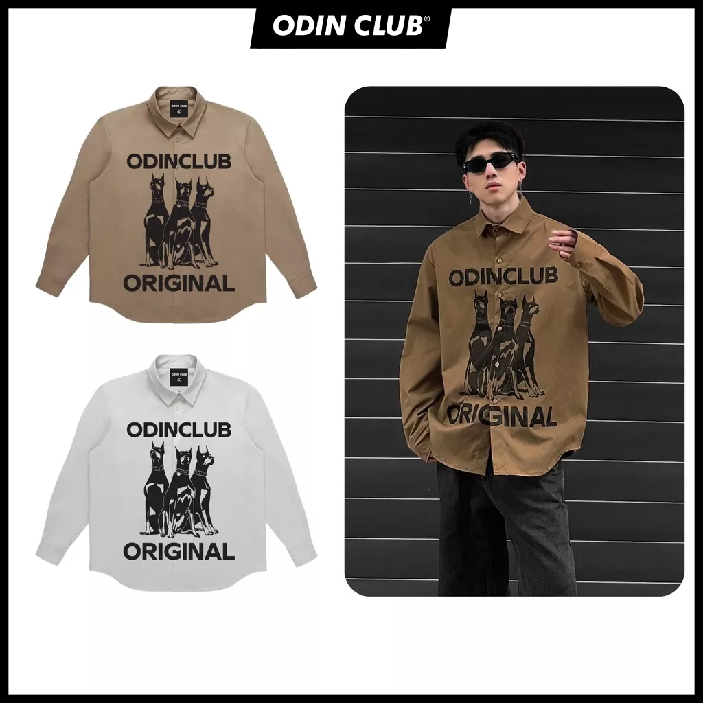 Áo Sơ Mi Dài Tay Triple Dobermanns ODIN CLUB, Áo Sơ Mi kaki form rộng nam nữ ODIN, Local Brand ODIN CLUB