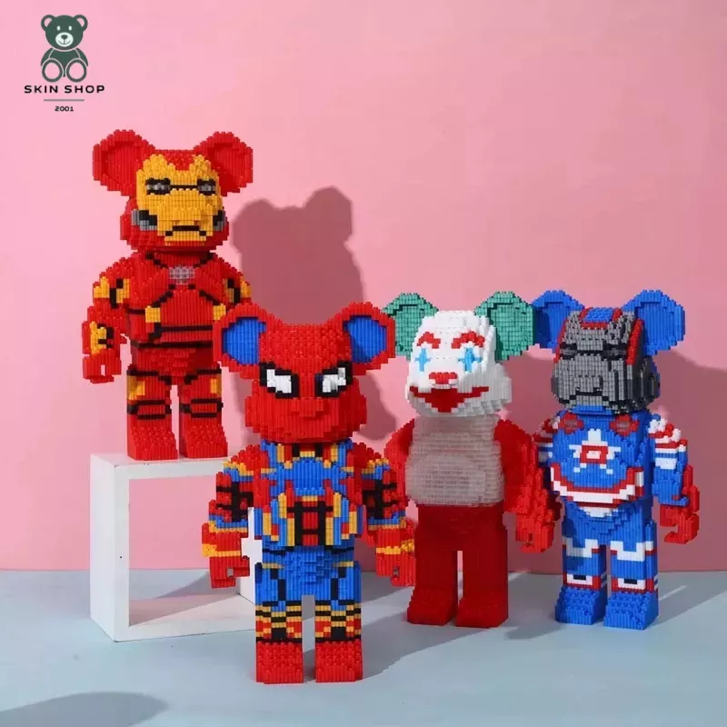 Láp Ráp Lego Bearbrick, Mẫu Nhân Vật Siêu Anh Hùng 35cm