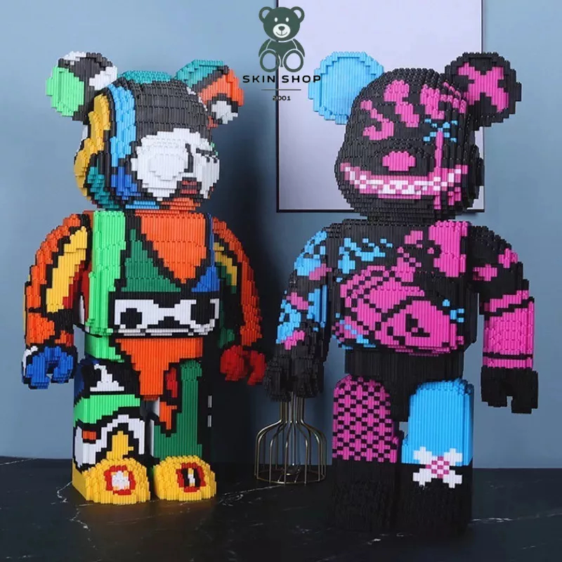 HỎA TÓC tphcm lego 55cm mô hình láp ghép gấu bearbrick giá tốt tặng kèm búa và sách hướng dẫn