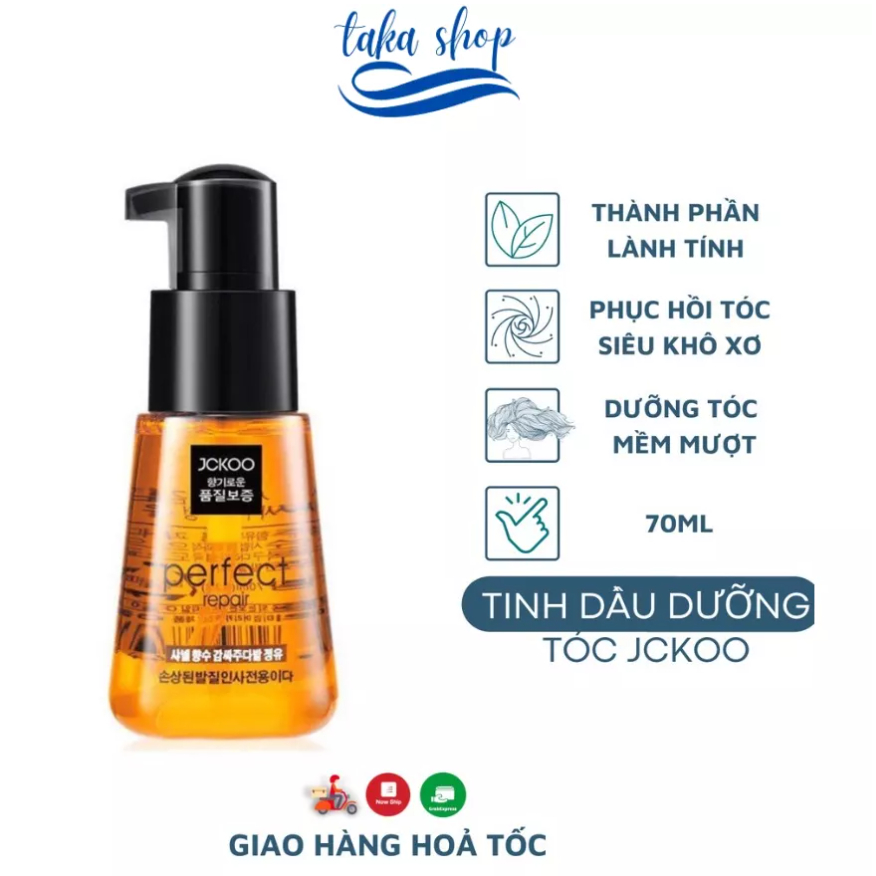 Tinh Dầu Dưỡng Tóc Jckoo Phục Hồi Hư Tổn Uốn, Nhuộm 70ml