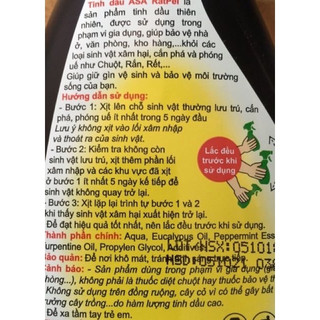 Tinh dầu đuổi chuột Asa dạng xịt