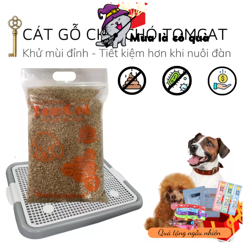 Cát vệ sinh cho chó cát gỗ TOMCAT dùng Khay vệ sinh cho chó khử mùi tốt tiết kiệm an toàn