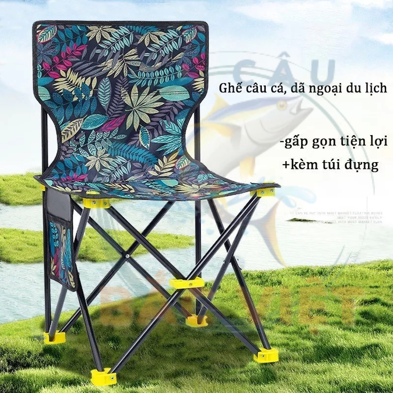 Ghế xếp Ghế câu cá Hạ Bích gấp gọn mini bỏ túi dễ dang mang đi dã ngoại du lịch tiện lợi