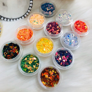 set nhũ hạt gạo 12 ô ( phụ kiện nail-mi )
