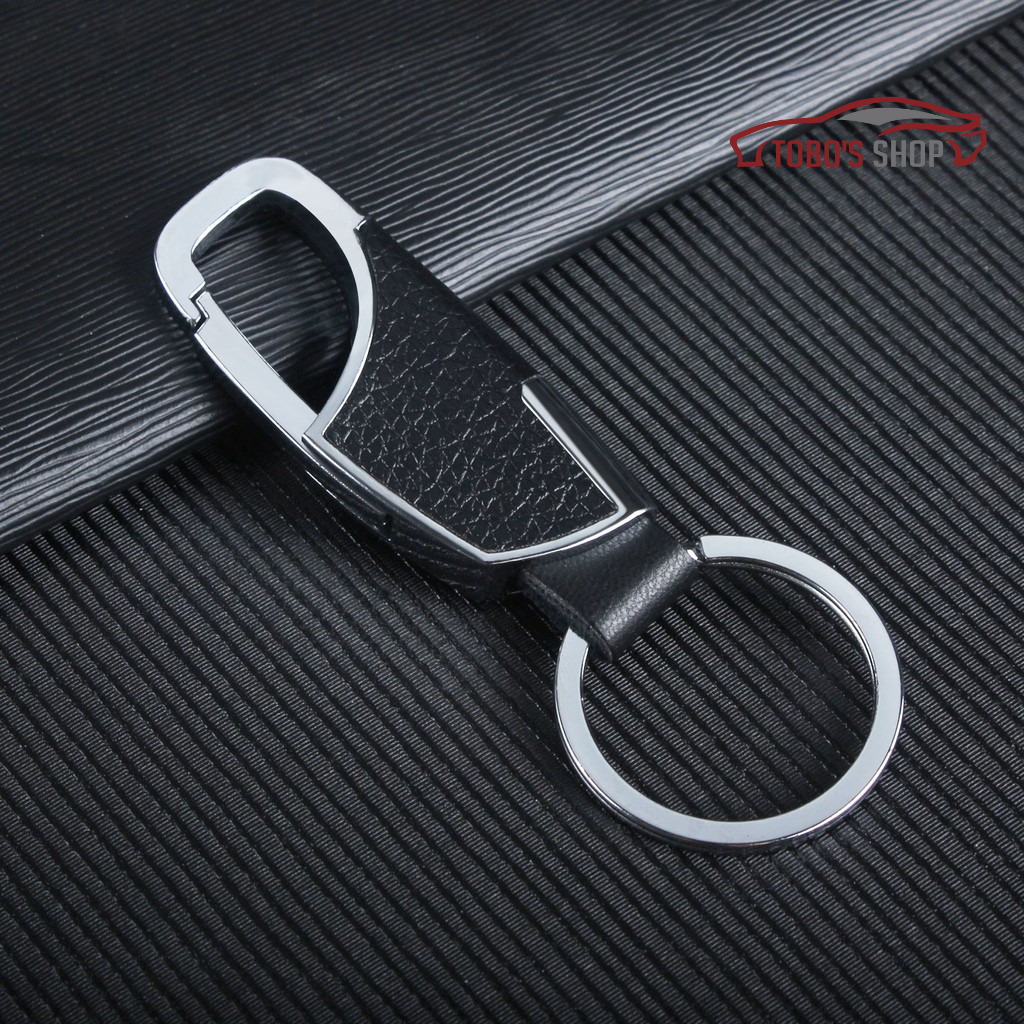 Móc khoá xe máy ô tô NUOBU kiểu dáng cổ điển Âu Mỹ Móc đeo Thắt Lưng Quần, Chất liệu Thép không rỉ và Da cao cấp