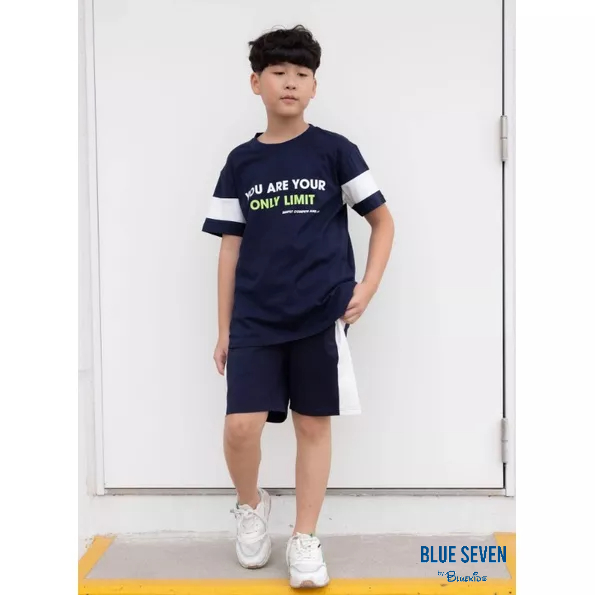 Quần short BT navy phối dọc trắng