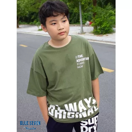 Áo phông BT dáng rộng xanh rêu Always original