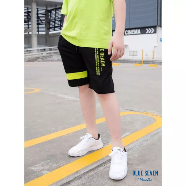 Quần short BT đen phối neon Just be ready