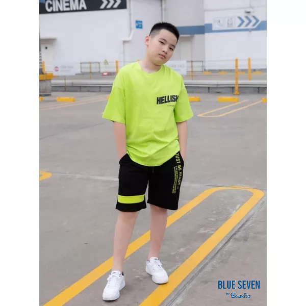 Quần short BT đen phối neon Just be ready