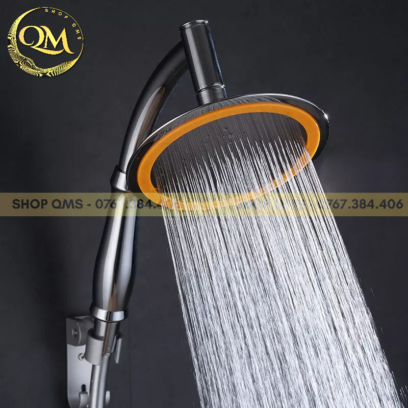 Bát sen mặt to, bát sen nóng lạnh mặt to 15cm bằng nhựa ABS mạ crome cao cấp, cổ xoay linh hoạt 360 độ
