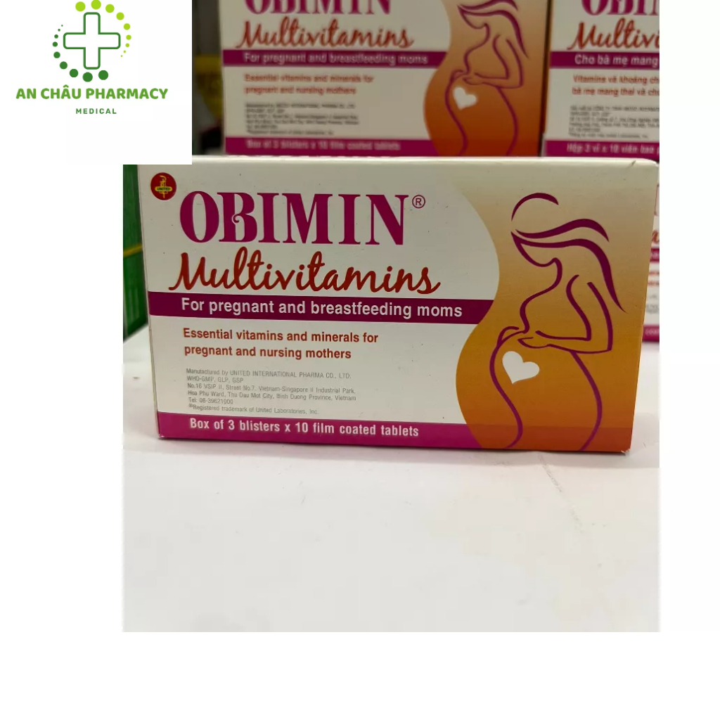 Viên Uống Obimin Bổ Sung Vitamin, Khoáng Chất Cho Bà Bầu Hộp 30 Viên