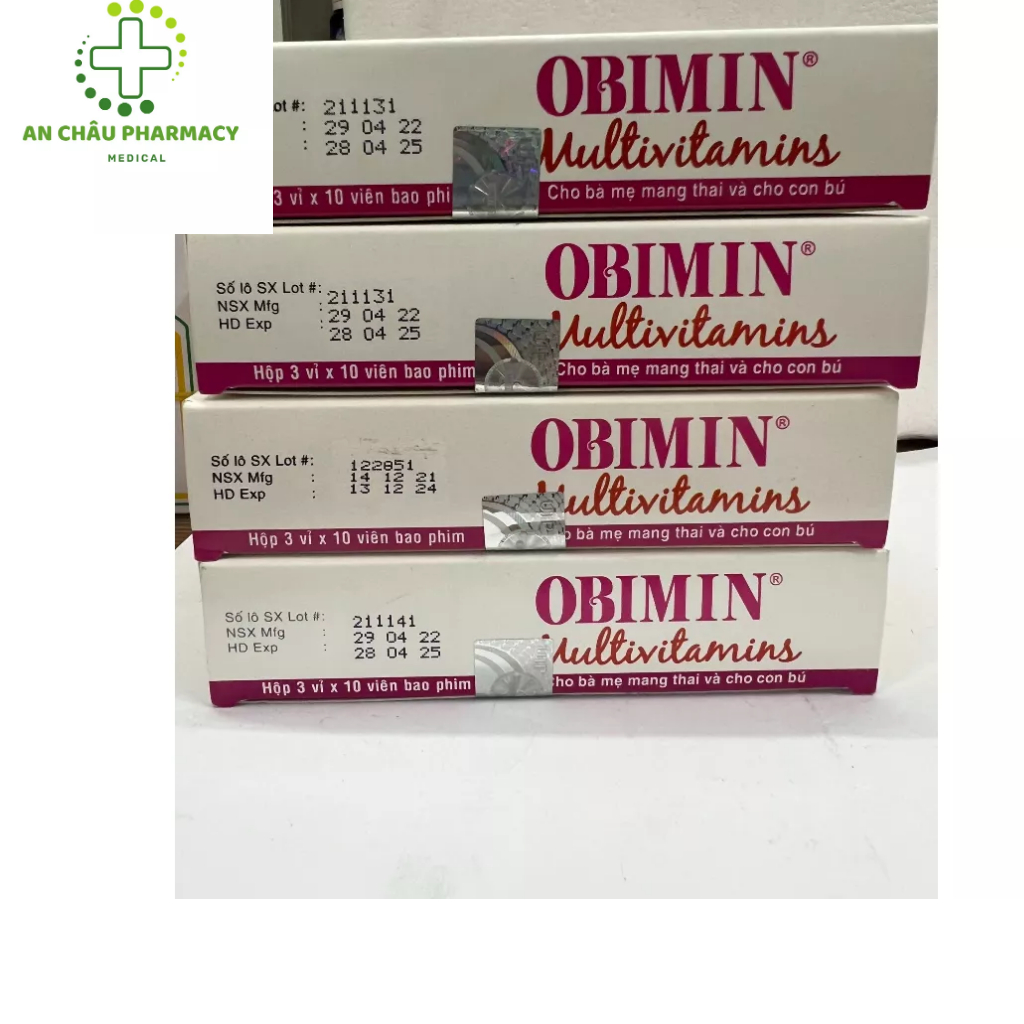 Viên Uống Obimin Bổ Sung Vitamin, Khoáng Chất Cho Bà Bầu Hộp 30 Viên
