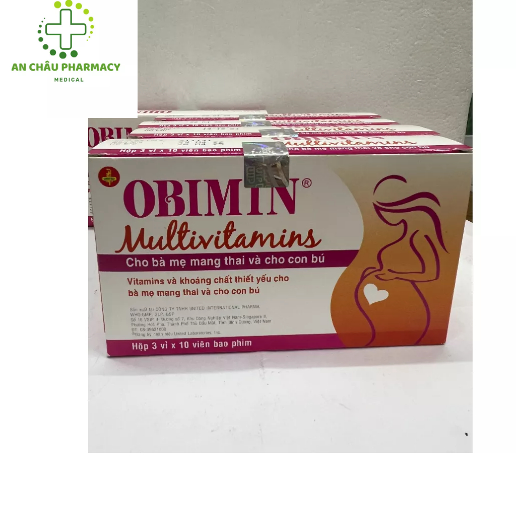 Viên Uống Obimin Bổ Sung Vitamin, Khoáng Chất Cho Bà Bầu Hộp 30 Viên