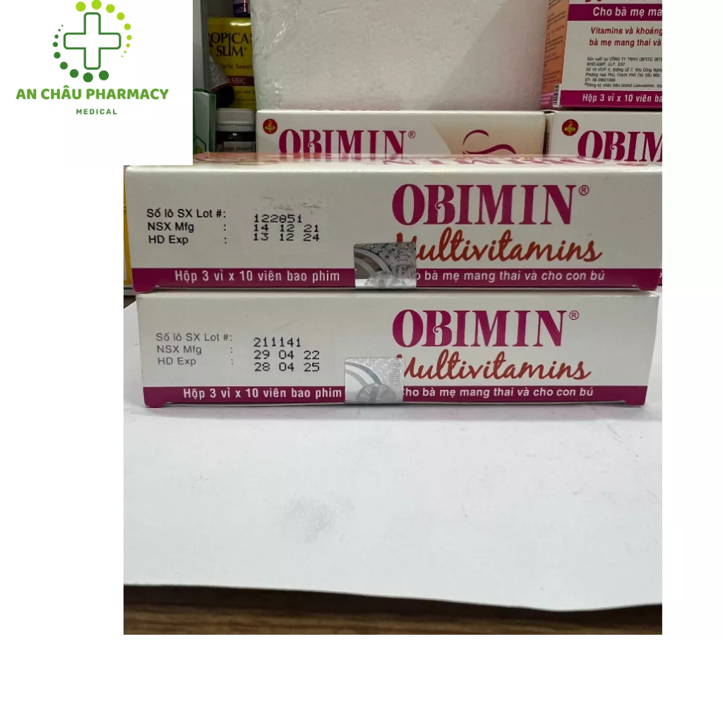 Viên Uống Obimin Bổ Sung Vitamin, Khoáng Chất Cho Bà Bầu Hộp 30 Viên