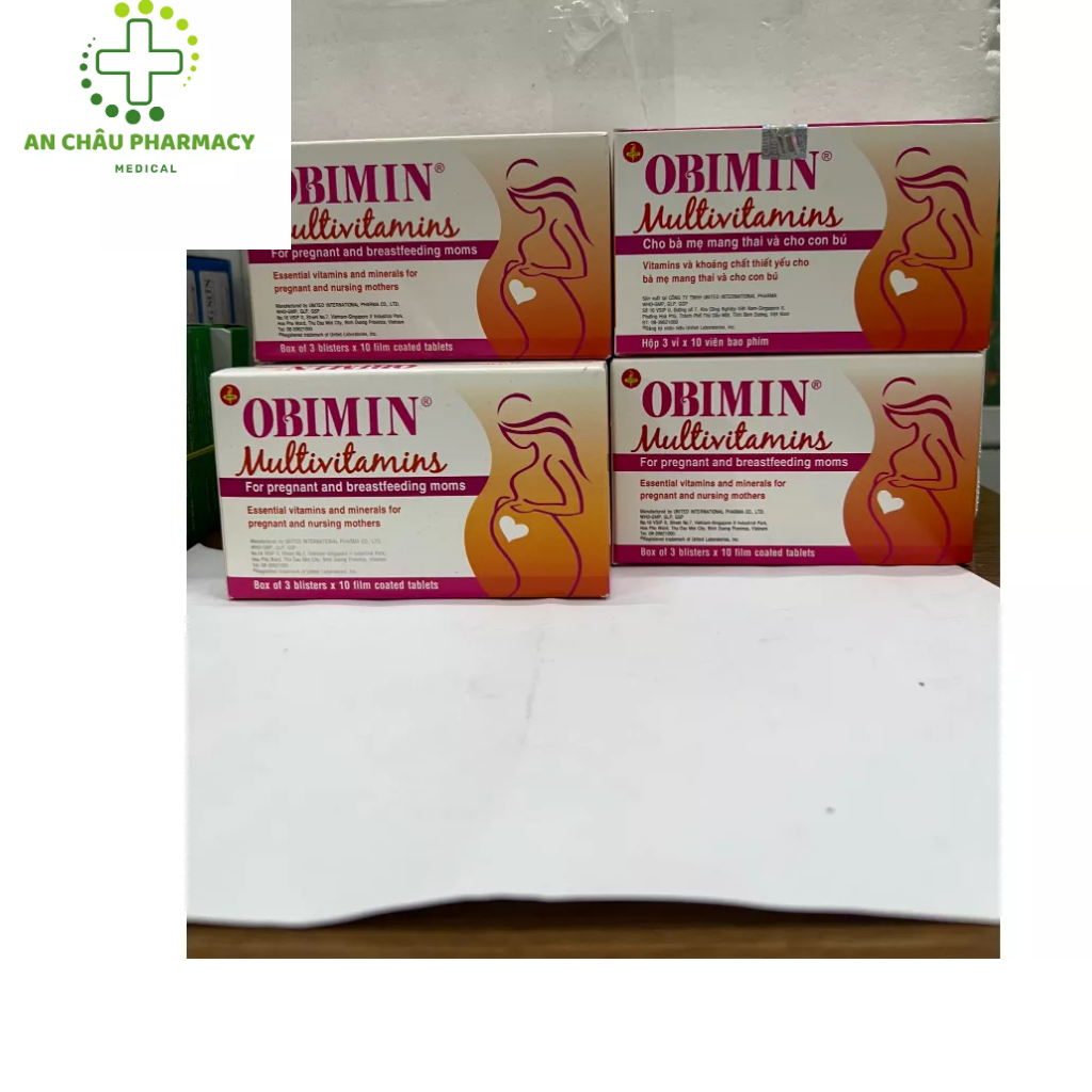 Viên Uống Obimin Bổ Sung Vitamin, Khoáng Chất Cho Bà Bầu Hộp 30 Viên