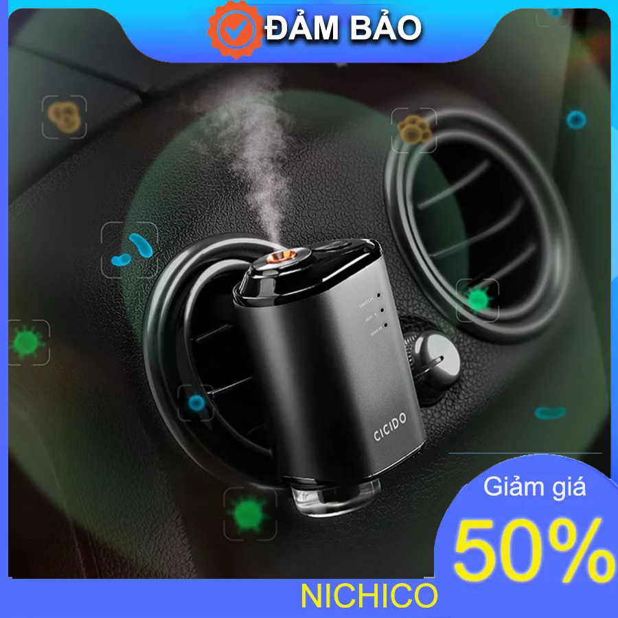 Máy khuếch tán tinh dầu ô tô kẹp khe gió điều hòa, Chip AI thông minh tự ngắt, Chân sạc type C,Sạc 1 lần dùng 30 ngày
