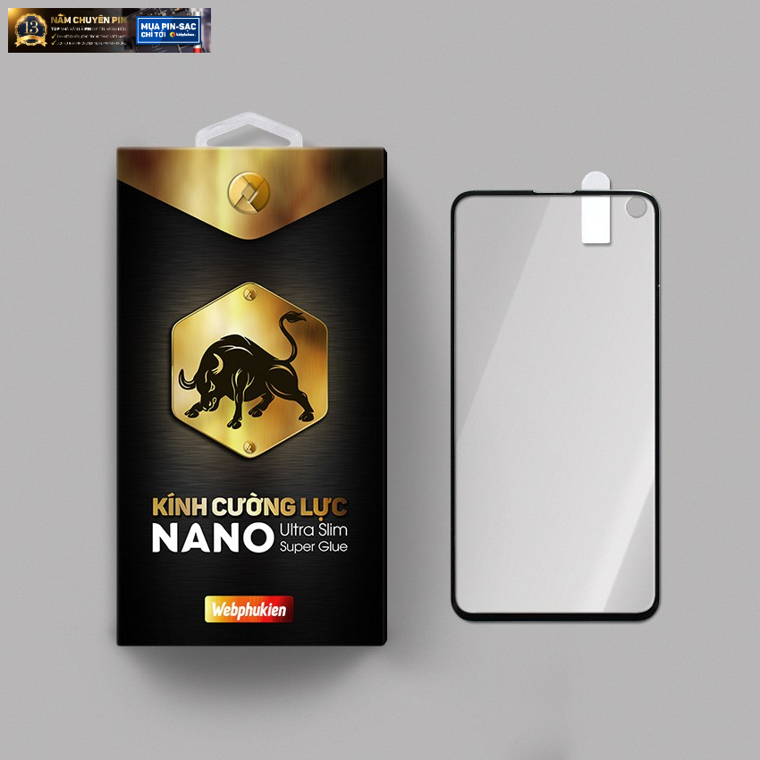 Kính cường lực Webphukien cho Samsung Galaxy S10E keo viền cong 3D theo màn hình