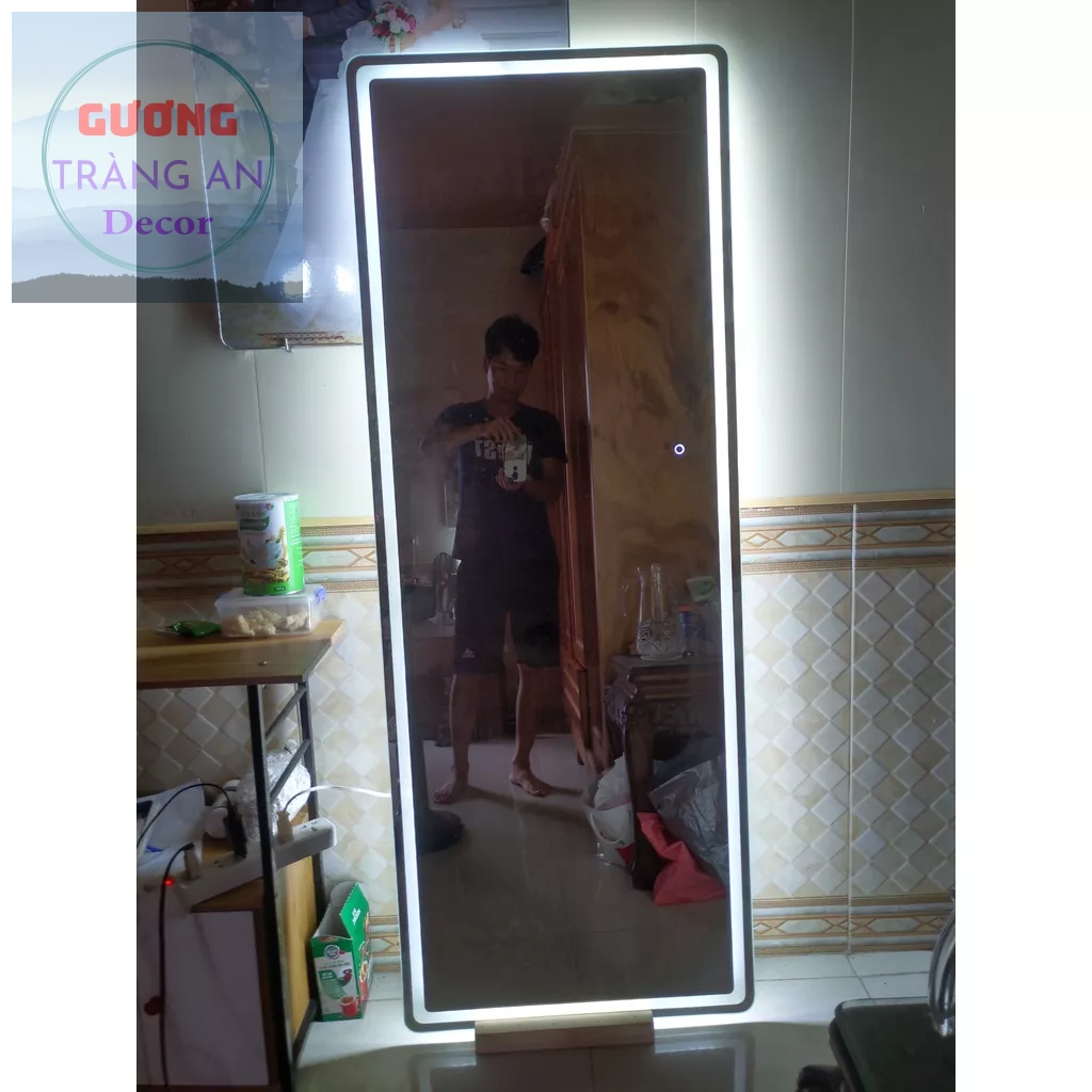 Gương LED Chữ Nhật Toàn Thân - Gương Soi Cao Cấp Sang Trọng, Hiện Đại, Tối Giản (Nhiều Kích Thước)