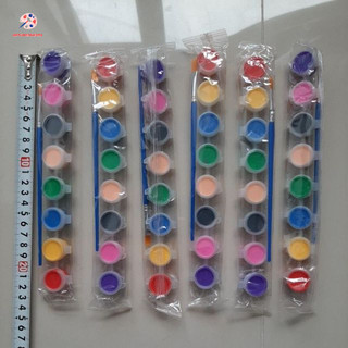 Màu Acrylic, Màu Nước Acrylic Tặng Kèm Cọ, Vẽ lên gỗ, đá, vải, giấy