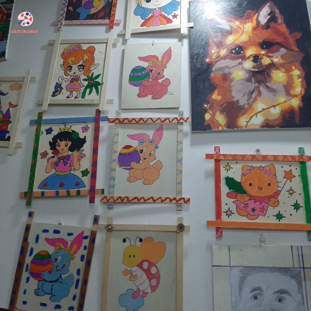 Màu Acrylic, Màu Nước Acrylic Tặng Kèm Cọ, Vẽ lên gỗ, đá, vải, giấy