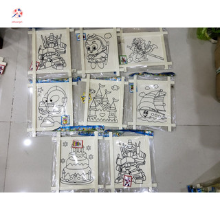Combo 3 tranh gỗ tô màu 27 x 22 cm, giúp bé phát triển năng khiếu hội họa