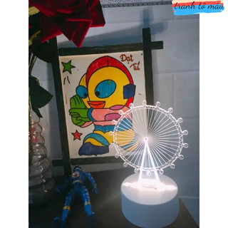 Tranh gỗ tô màu tặng Sơn acrylic 8 màu + 1 cọ vẽ.