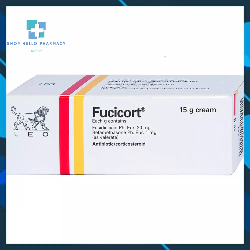 Kem bôi da Fucicort/Fucidin/Fucidin H 15g bôi ngứa da