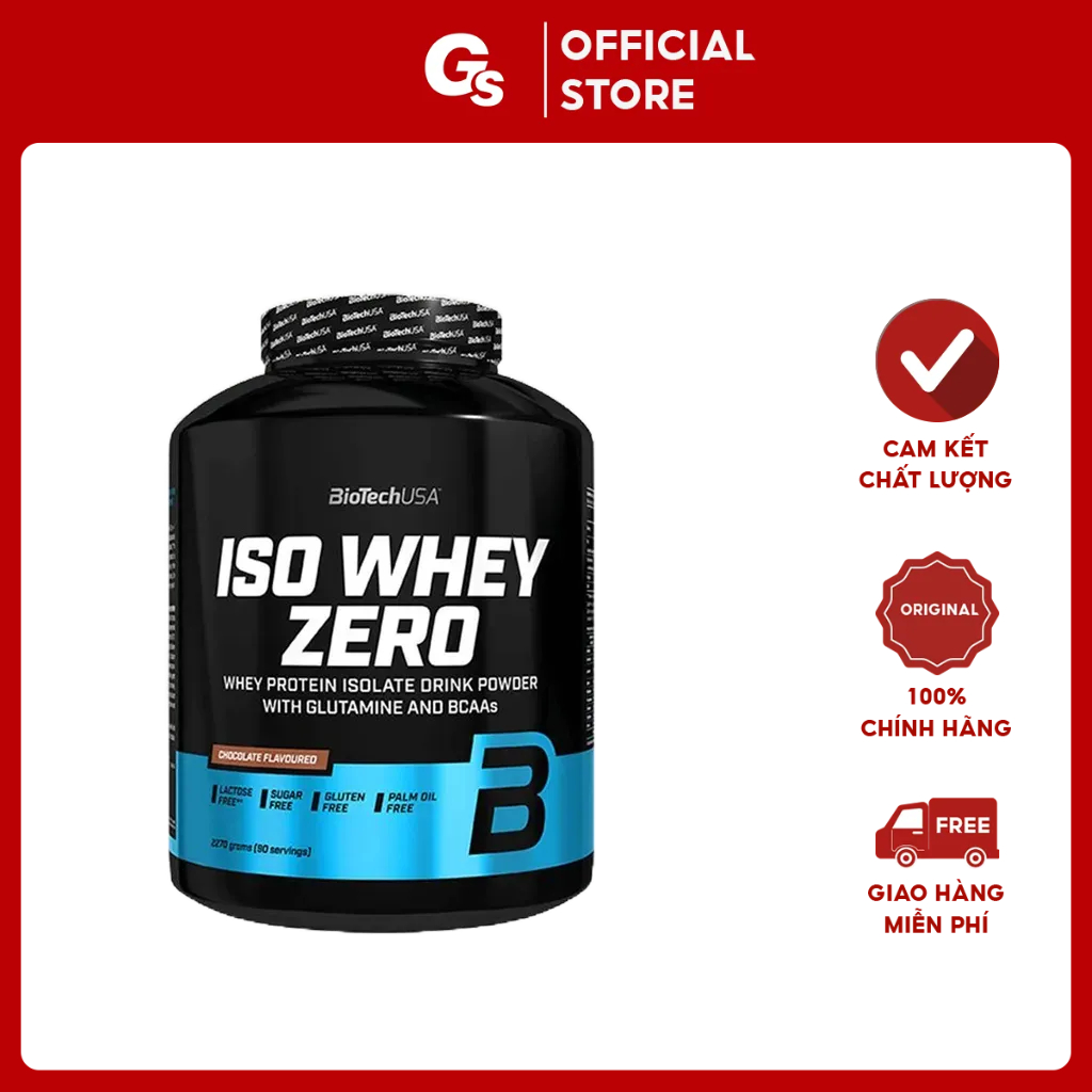 Sữa tăng cơ Biotech USA ISO Zero 5LBS, 90 lần dùng