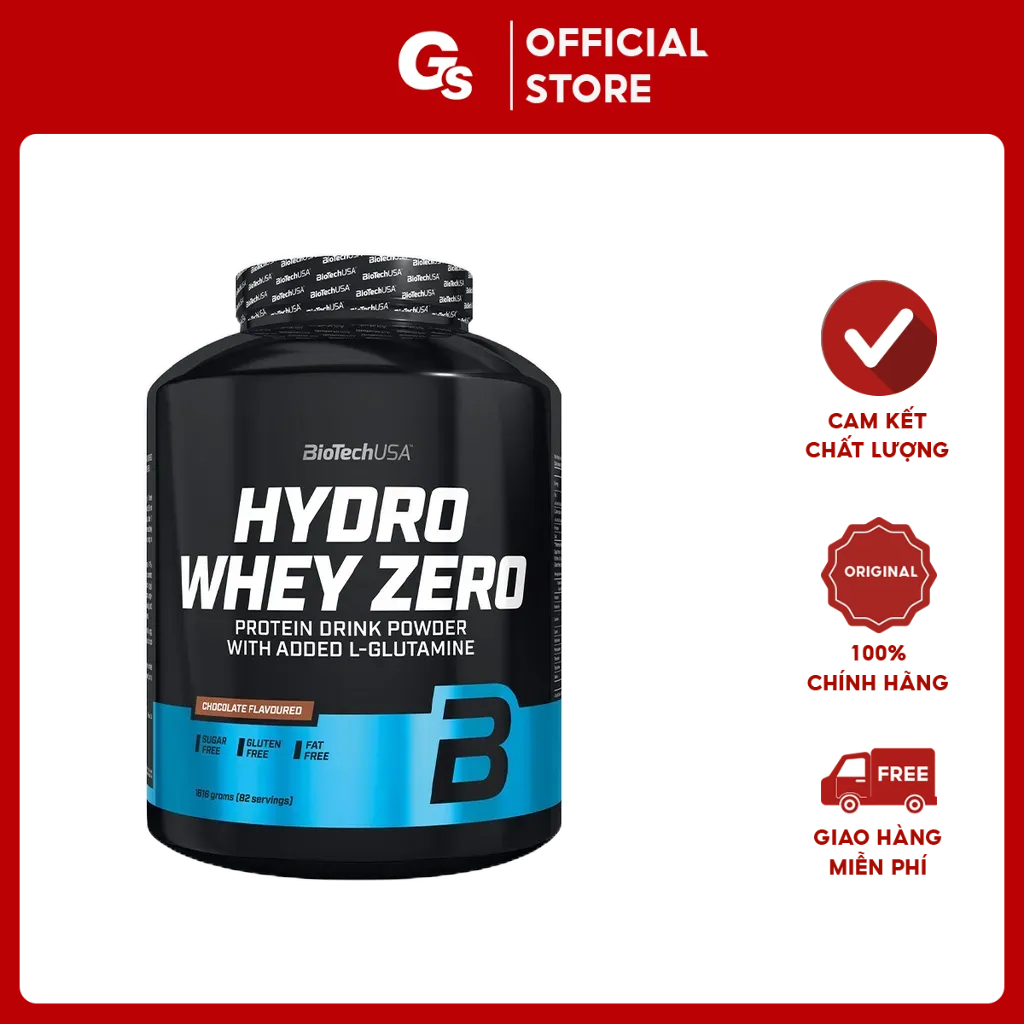 Sữa tăng cơ BioTechUSA Hydro Whey Zero, 4 Lbs 1,816 Kg nhập khẩu Mỹ -