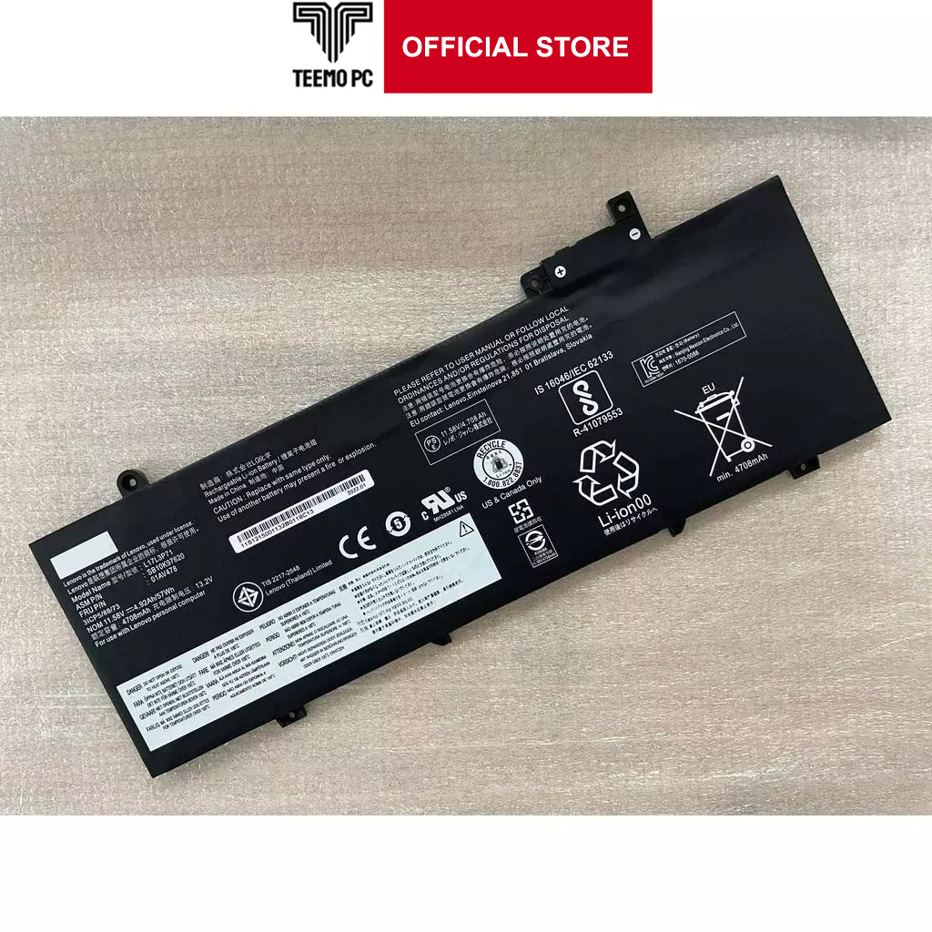 Pin Cho Laptop Lenovo Thinkpad T480S 01Av479 01Av479 L17M3P71 L17L3P71 L17M3P72 57Wh TEEMO PC TEBAT1366