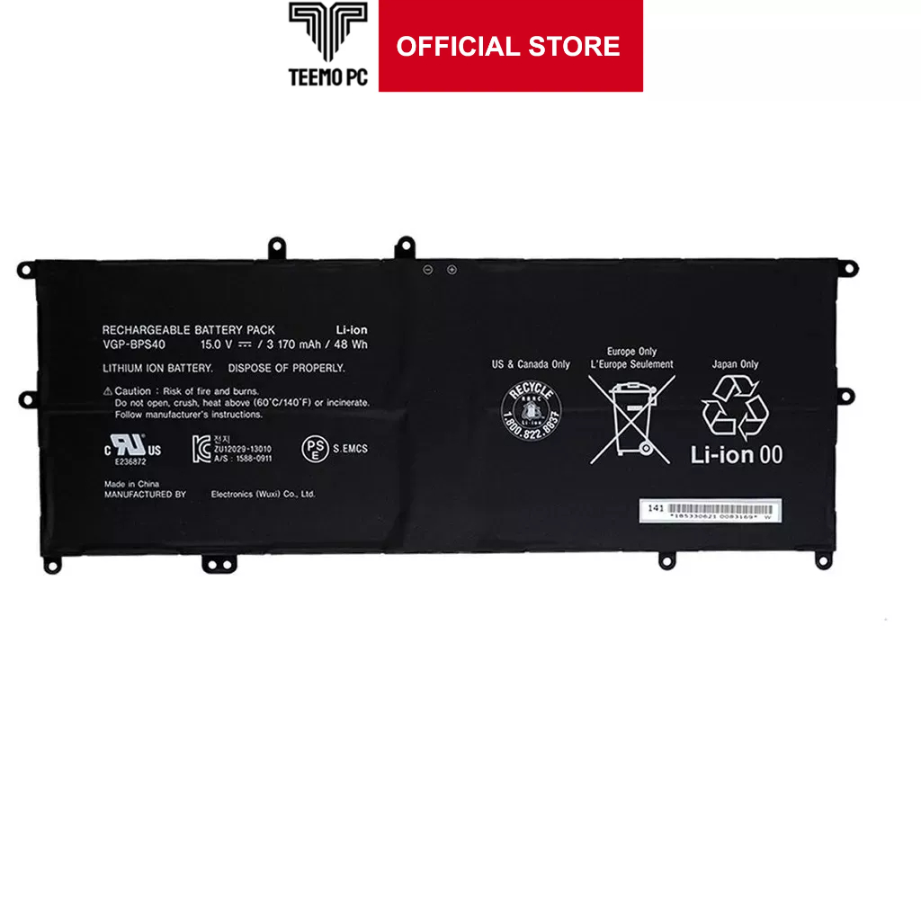 Pin Cho Laptop Sony Vaio Fit Multi Flip 14 Svf14N Vgp-Bps40 - Hàng Zin New Seal TEEMO PC TEBAT311