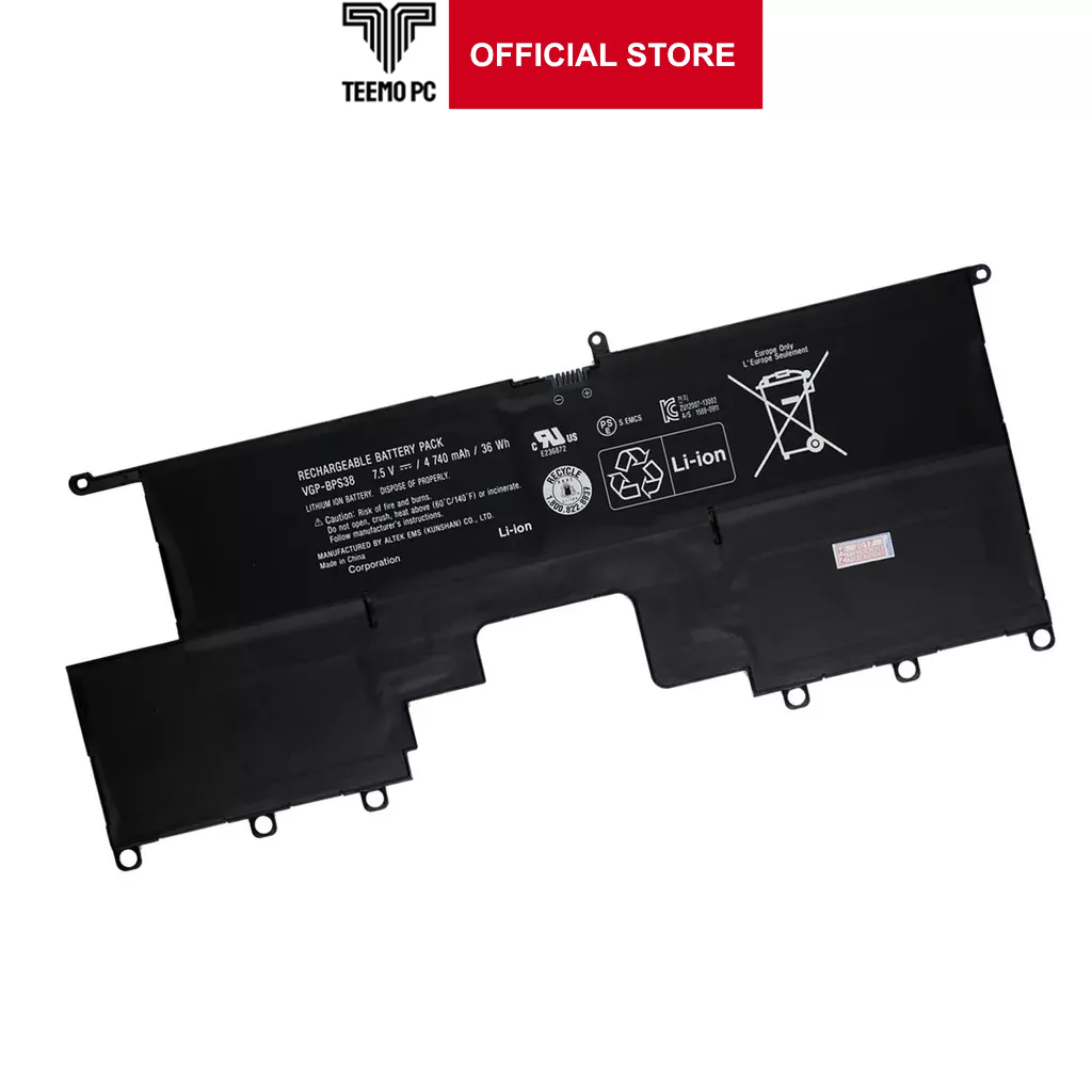 Pin Cho Laptop Sony Vaio Svp13 Pro13 Pro11 Vgp-Bps38 P13226Sc - Hàng Zin New Seal TEEMO PC TEBAT1358