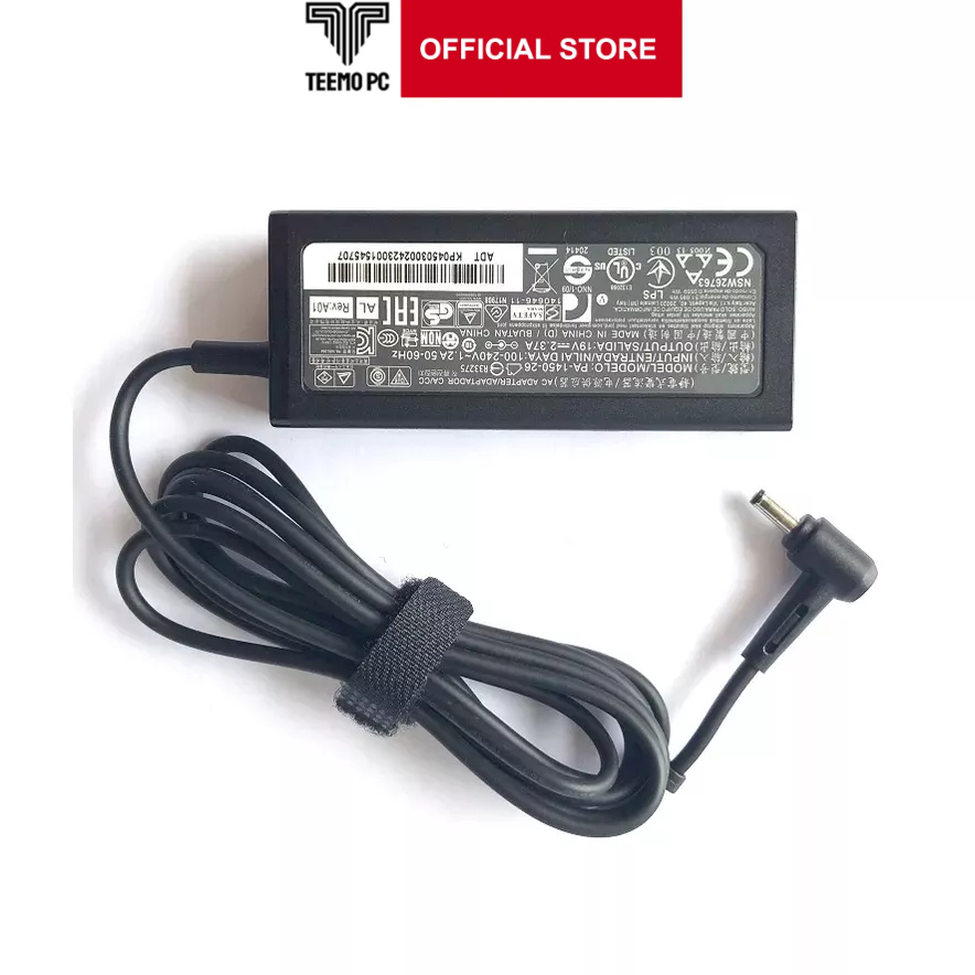 Adapter Sạc Cho Laptop Acer 19V 2.37A Đầu Cắm Tròn 4.0Mm - Grade A - Hàng Zin New Seal TEEMO PC TEAC28