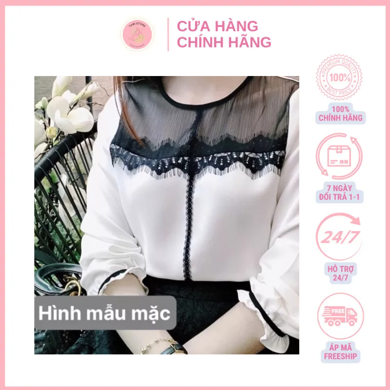 Áo kiểu phối ren G186 chất mát mặc đi học hay công sở hợp thời trang, đủ size nhiều màu - GEM Fashion