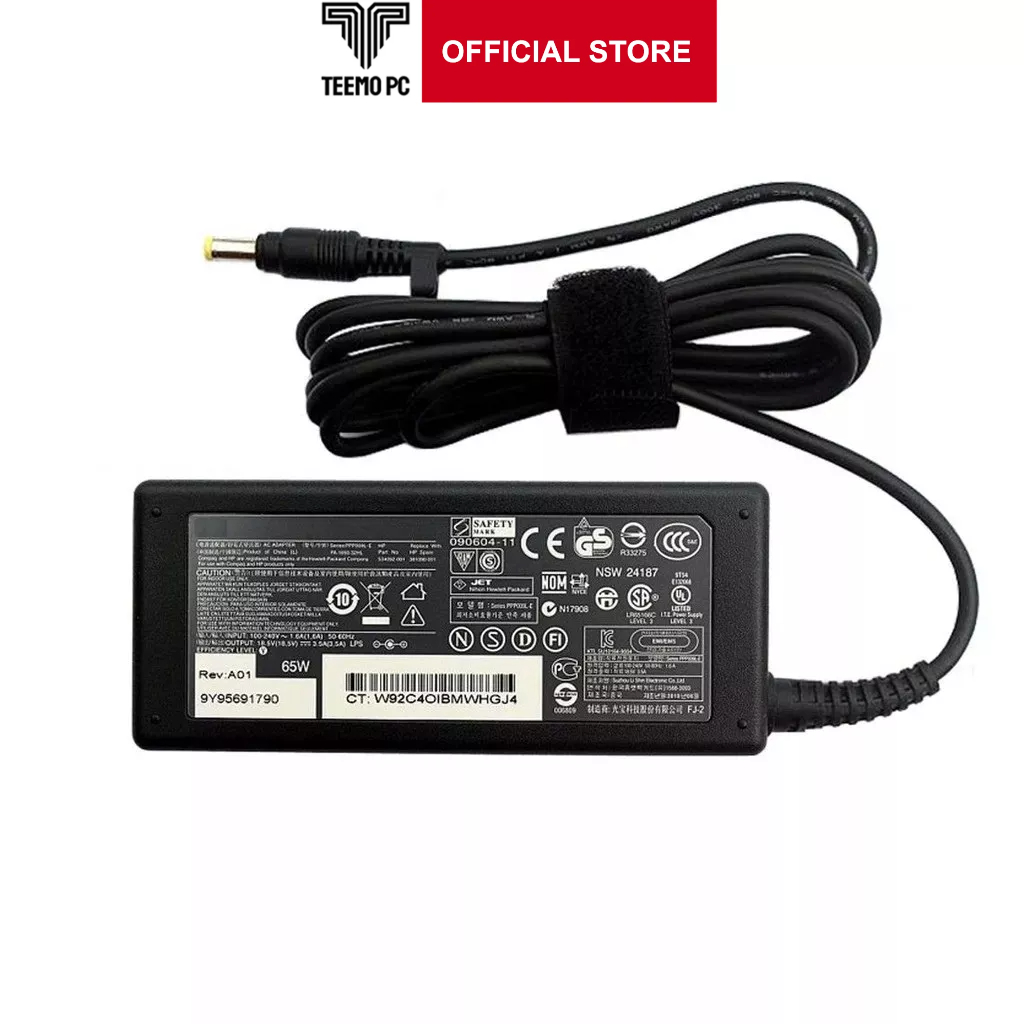 Sạc Cho Laptop Hp Compaq 6720 6720S Adapter 18.5V-3.5A 19V-4.74A - Hàng Zin New Seal TEEMO PC TEAC864