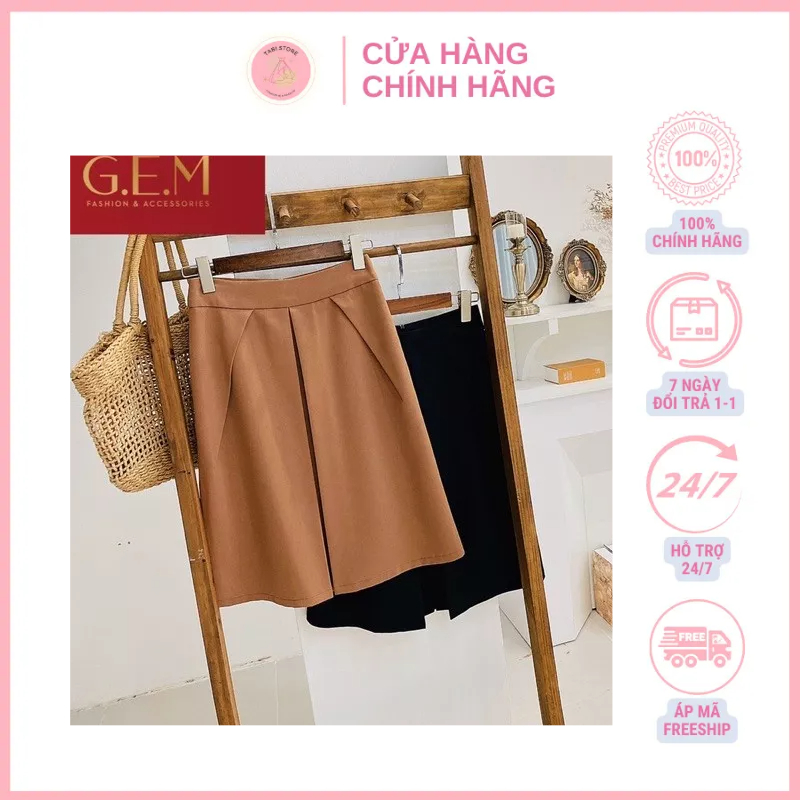 Chân váy nữ dáng A G252 đầm nữ đẹp dễ phối với các loại áo thời trang đi học hay công sở đều được - GEM Fashion