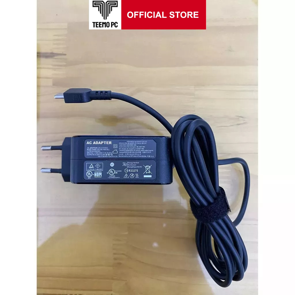 Sạc Cho Laptop Lenovo Slim 3 Thinkpad E580-Chân Type C - Hàng Zin New Seal TEEMO PC TEAC1012