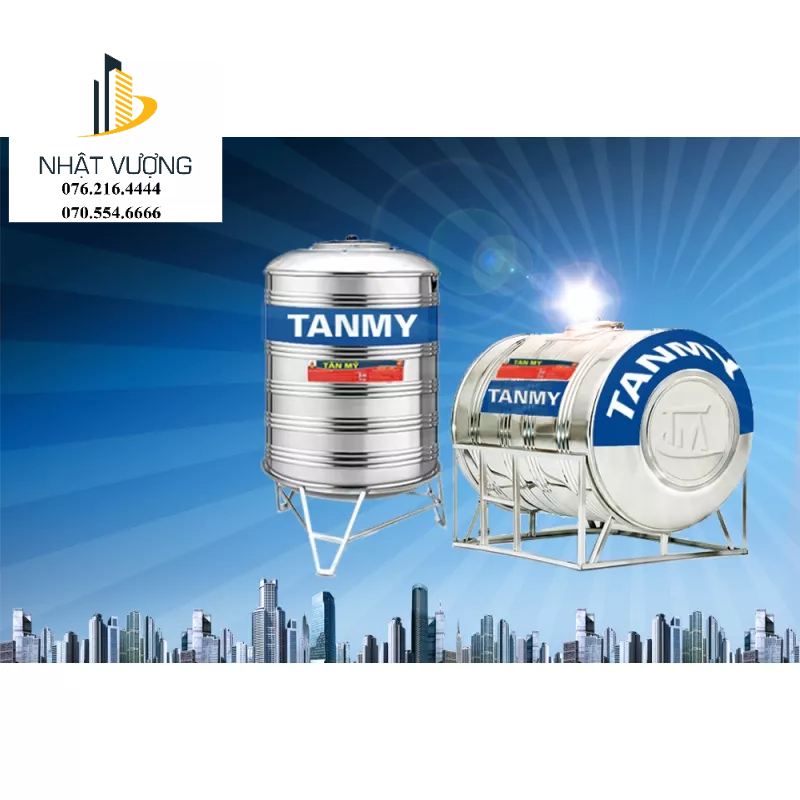 Bồn chứa nước TÂN MỸ inox 1000L chính hãng