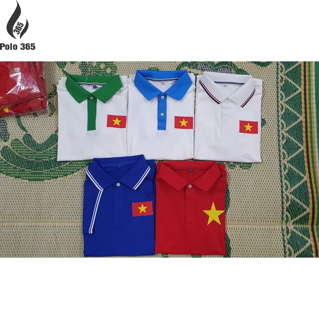Áo Thun polo Cờ Đỏ Sao Vàng Việt Nam có cổ - Chất cá sấu poly