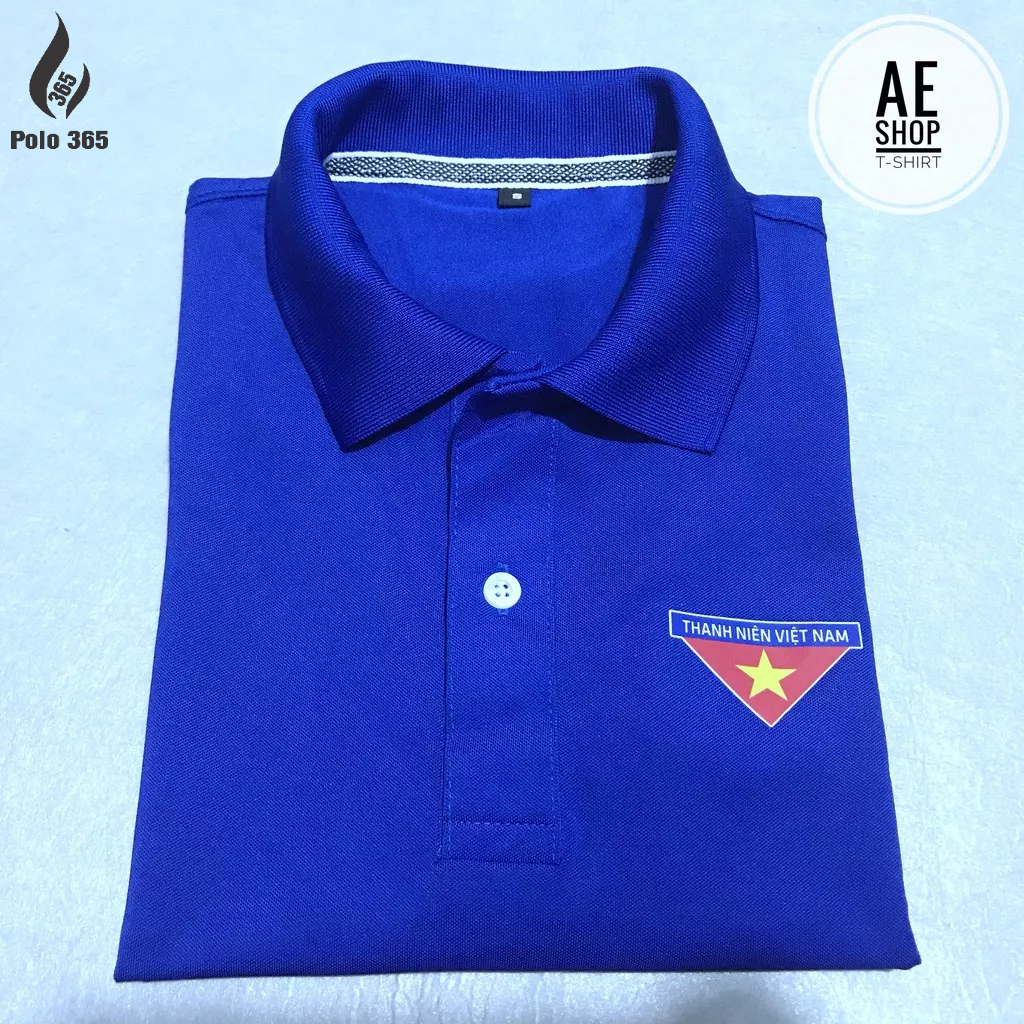 Áo thun đồng phục đoàn thanh niên Nam Nữ,áo đoàn thanh niên - Vải Cá sấu Poly thoáng mát