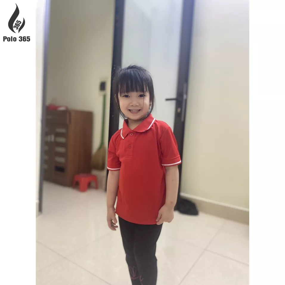 Áo đồng phục Gia Đình có cổ, áo thun polo trẻ em - chất cá sấu poly thoáng mát